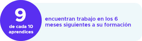 Estadísticas de empleo encontrado después del curso